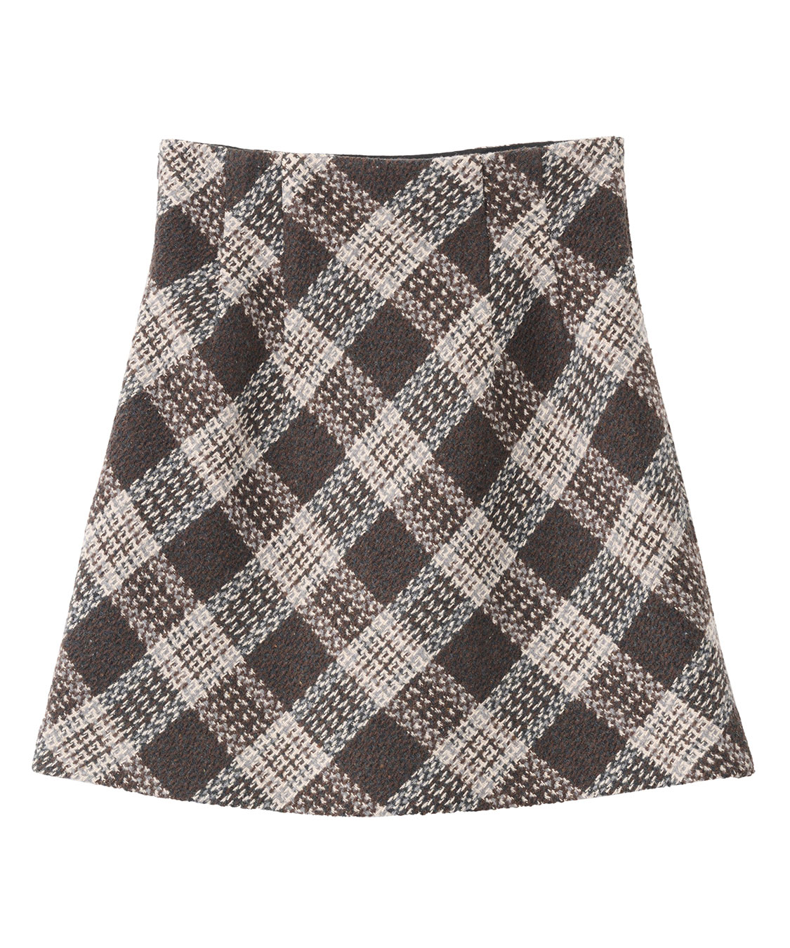 【新品タグ付】COCODEAL ロービングツイードミニスカート　チャコール 新品タグ付】COCODEAL ロービングツイードミニスカート チャコール