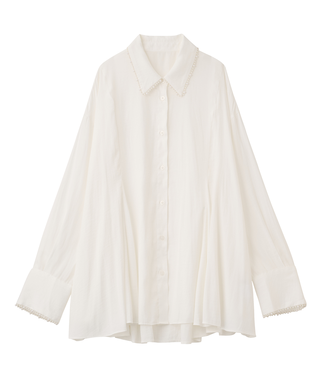 完売 ココディール 新品タグ付 パールモチーフペプラムシャツ オフホワイト パールモチーフペプラムシャツ｜PETAL ONLINE（ペタルオンライン）