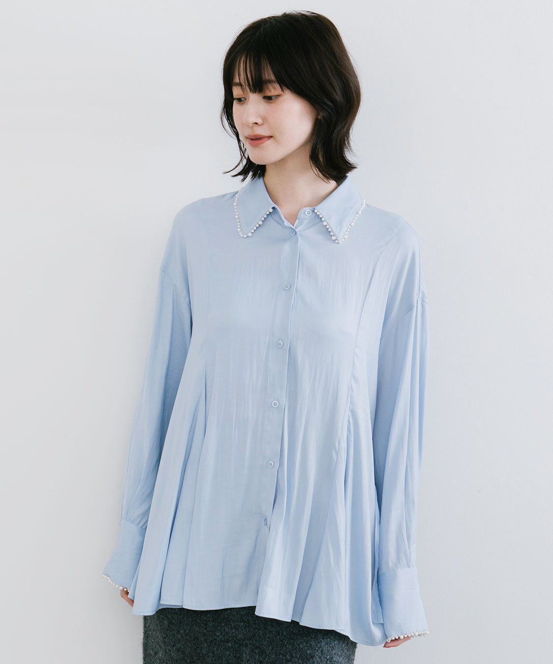 パールモチーフペプラムシャツ｜PETAL ONLINE（ペタルオンライン）