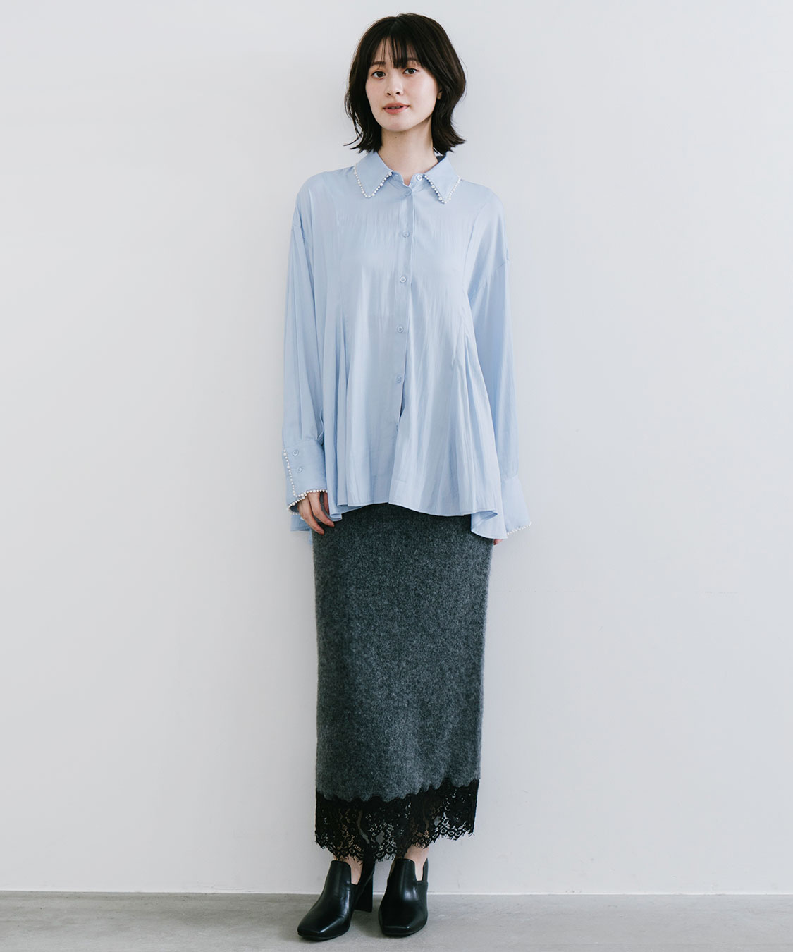 パールモチーフペプラムシャツ｜PETAL ONLINE（ペタルオンライン）