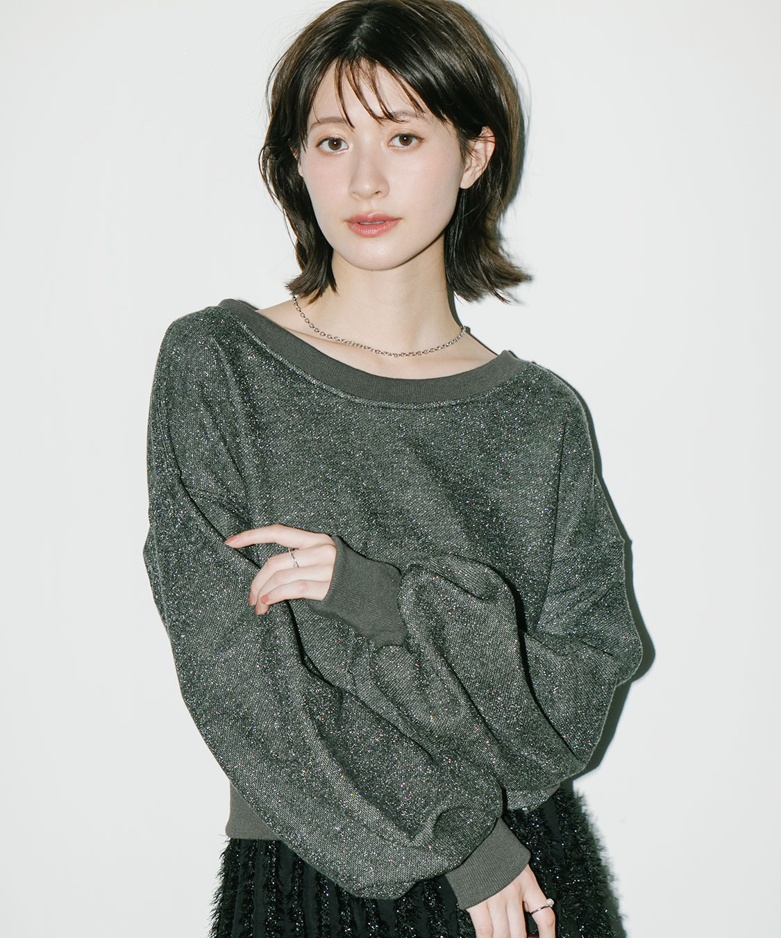 ラメ裏毛スウェット｜PETAL ONLINE（ペタルオンライン）