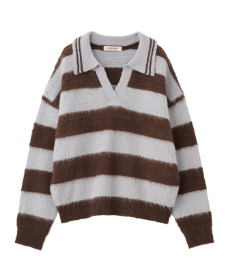 スモーキーブルー×ブラウン