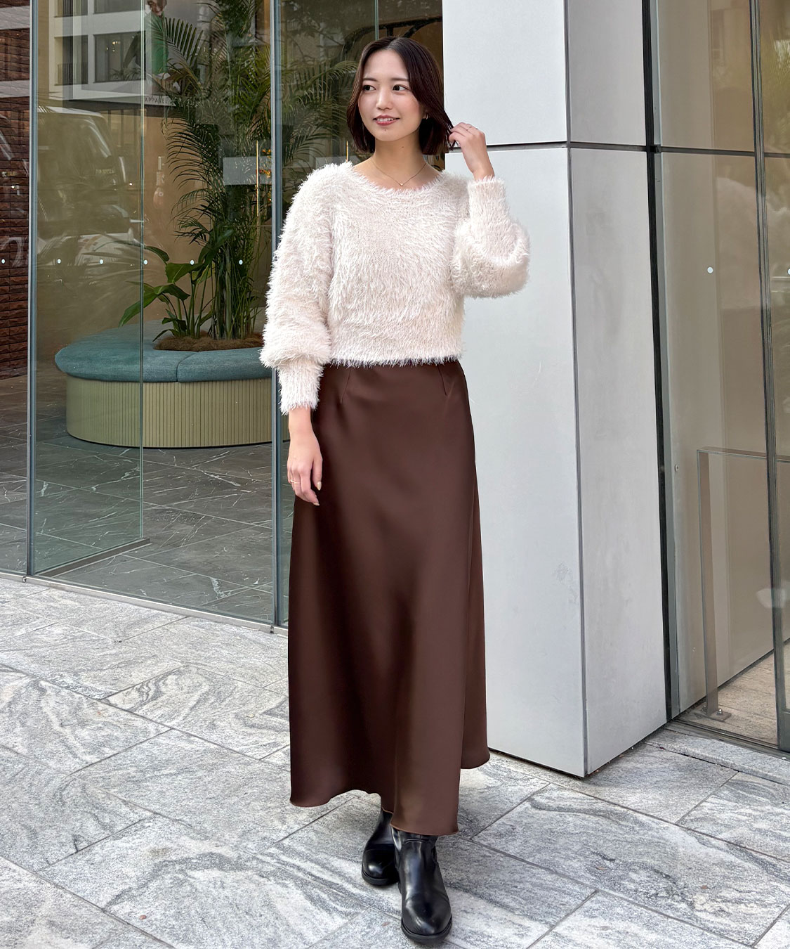 ラメフェザーパフスリーブニット｜PETAL ONLINE（ペタルオンライン）