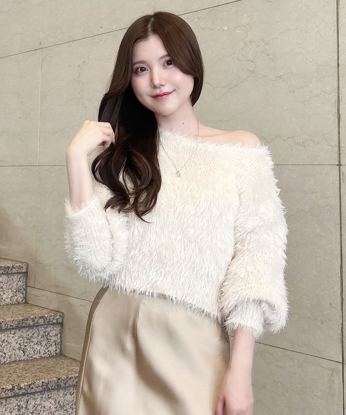 ラメフェザーパフスリーブニット｜PETAL ONLINE（ペタルオンライン）