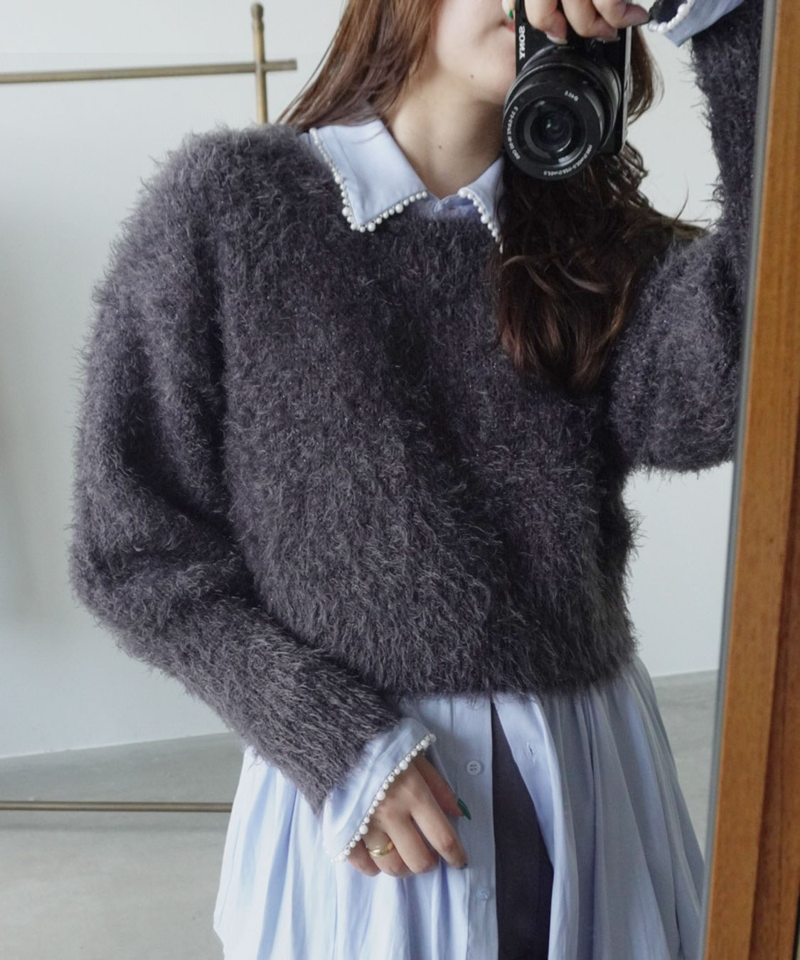 ラメフェザーパフスリーブニット｜PETAL ONLINE（ペタルオンライン）