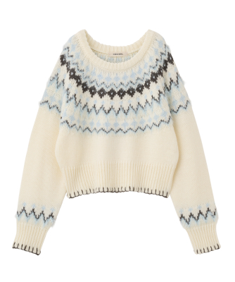 ノルディック柄ニット