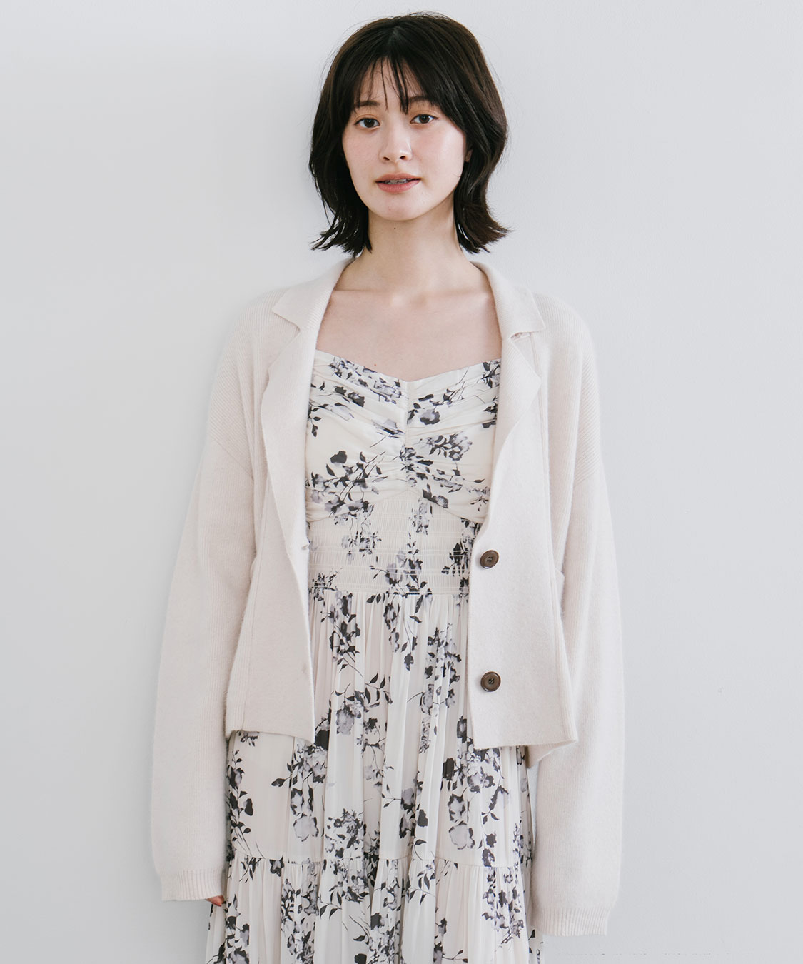 フォックス混ニットテーラードジャケット｜PETAL ONLINE（ペタル