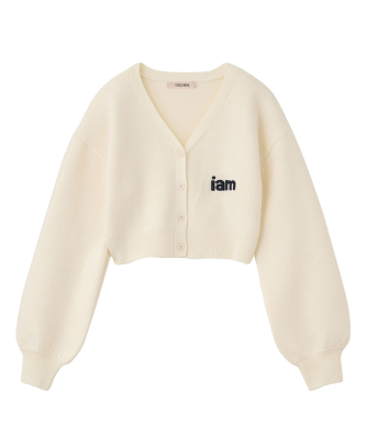 スウェットライクロゴニットカーディガン