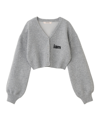 スウェットライクロゴニットカーディガン