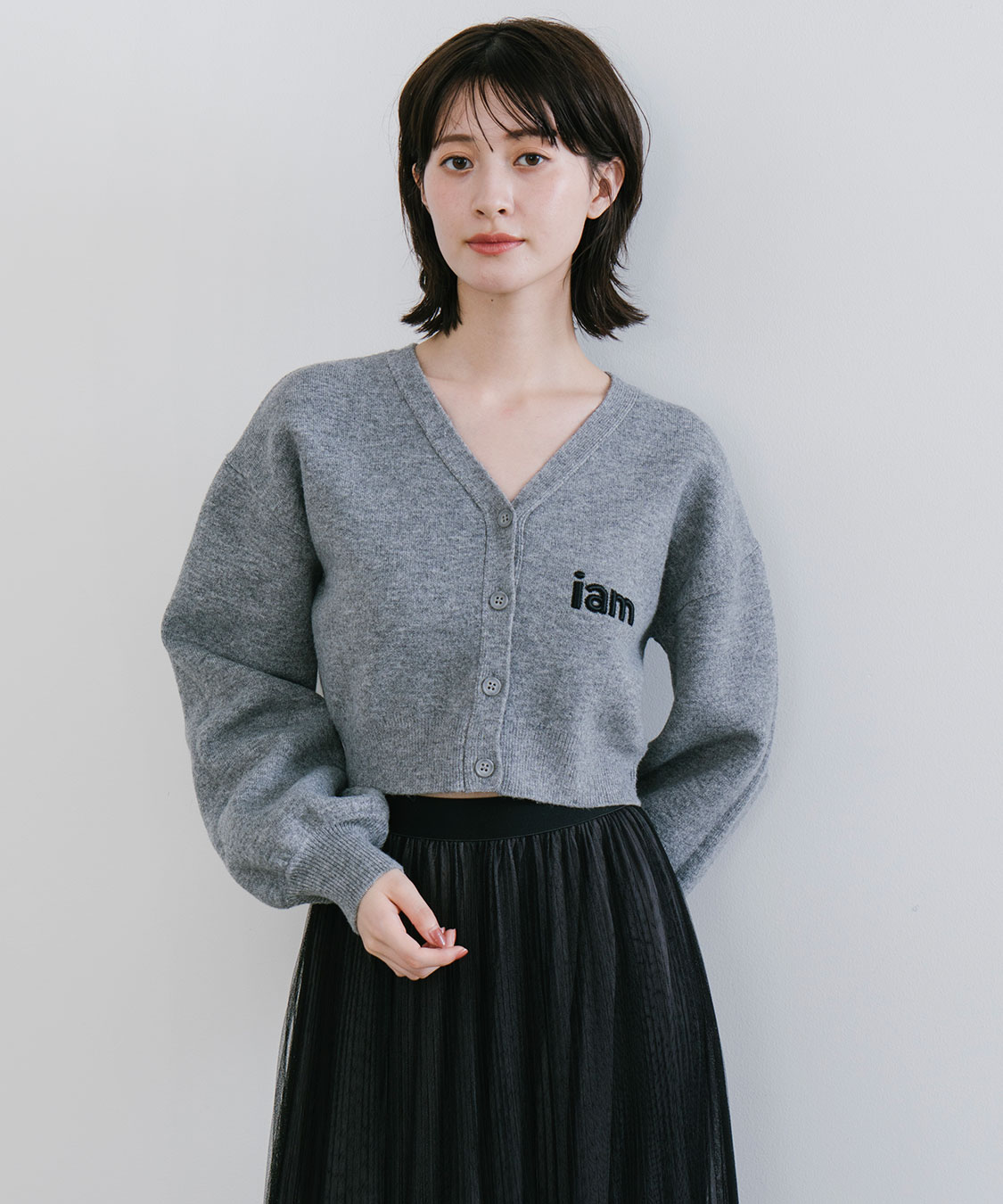 スウェットライクロゴニットカーディガン｜PETAL ONLINE（ペタル