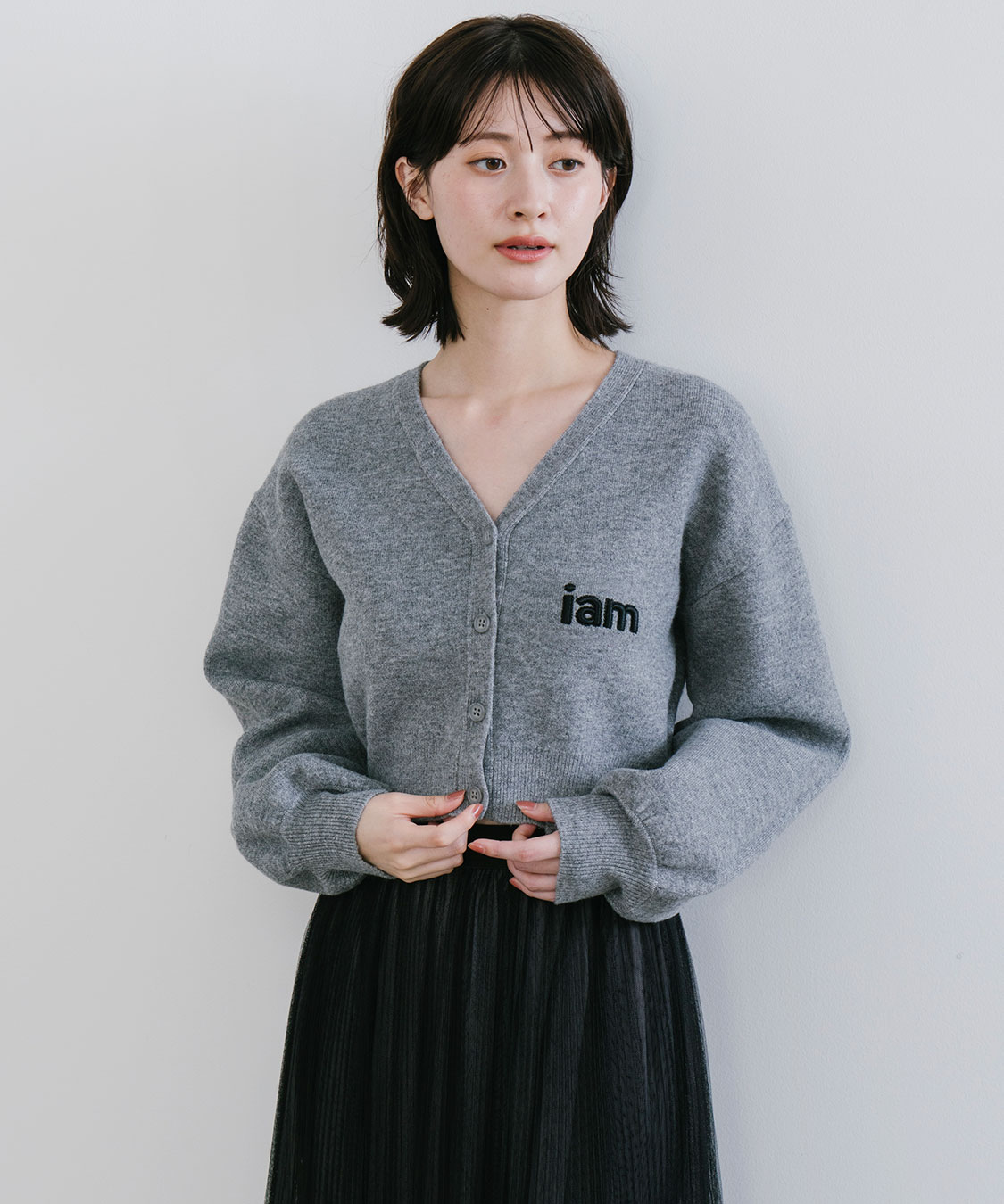 スウェットライクロゴニットカーディガン｜PETAL ONLINE（ペタル