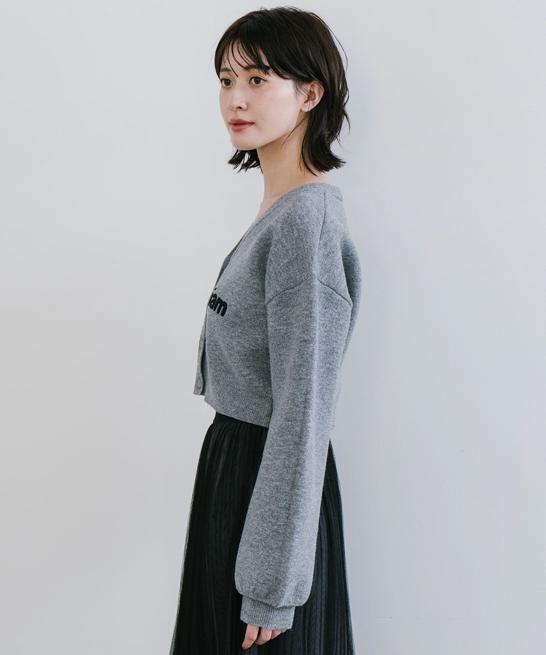 スウェットライクロゴニットカーディガン｜PETAL ONLINE（ペタル