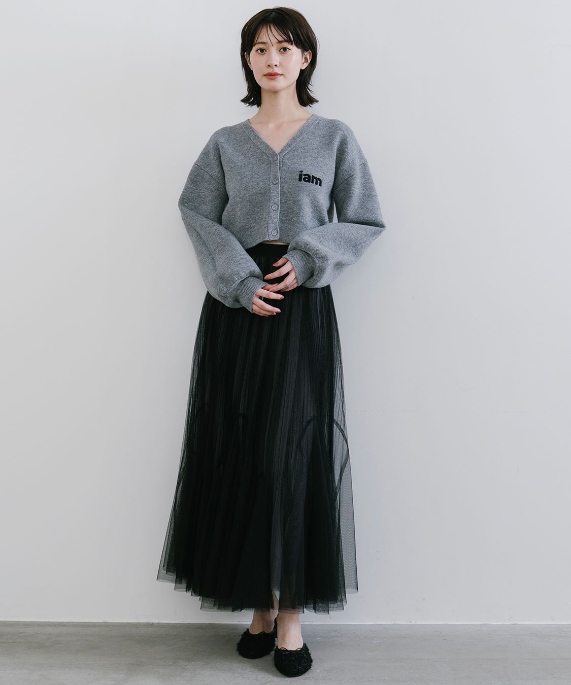 スウェットライクロゴニットカーディガン｜PETAL ONLINE（ペタル