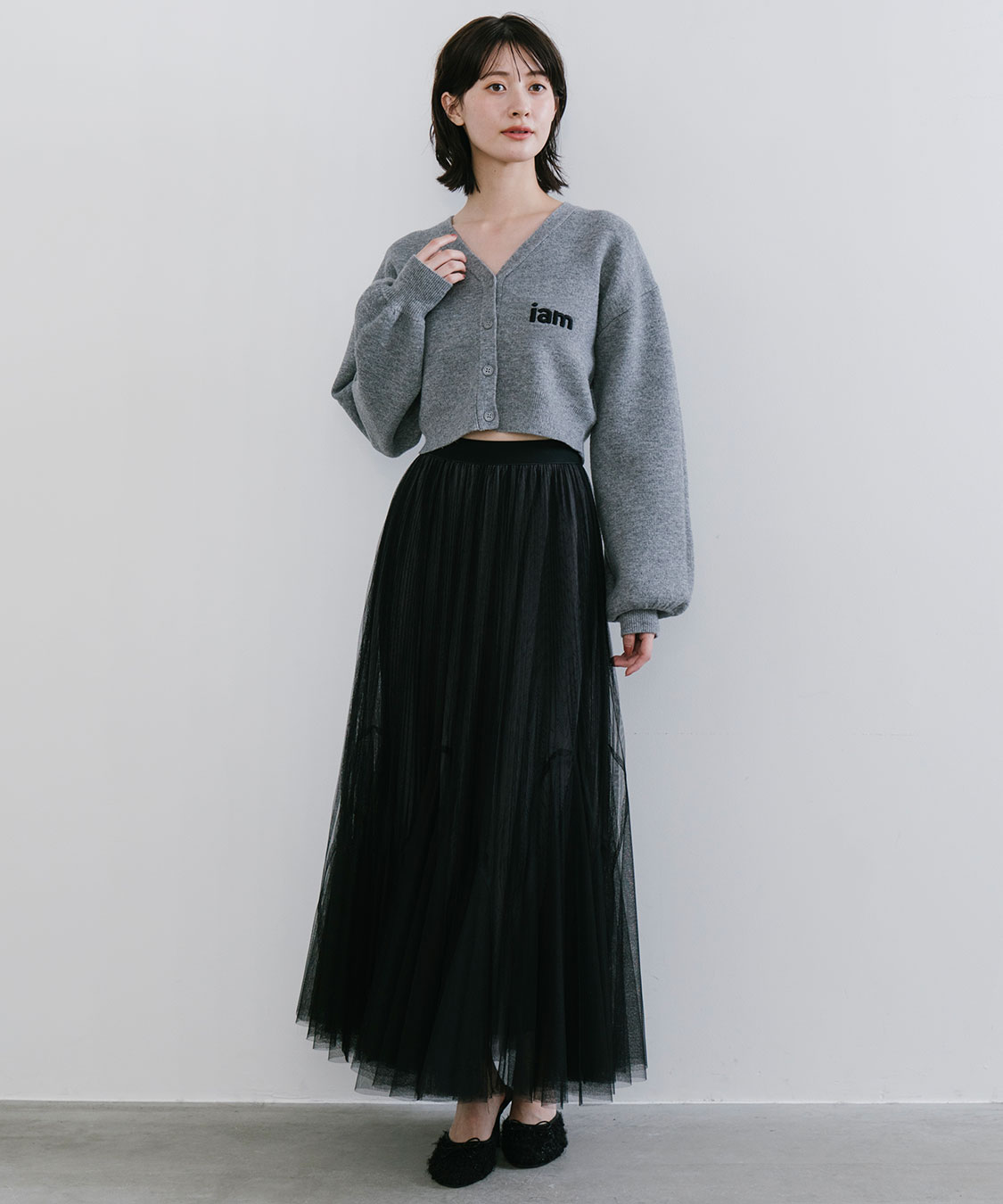 スウェットライクロゴニットカーディガン｜PETAL ONLINE（ペタル