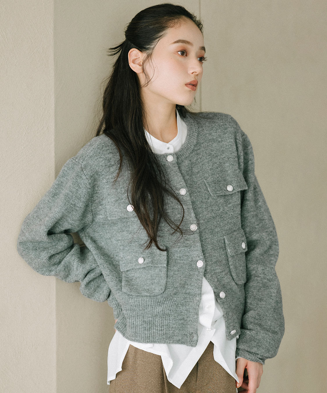 だいだいページ ブークレーポケットカーディガン｜PETAL ONLINE（ペタルオンライン）