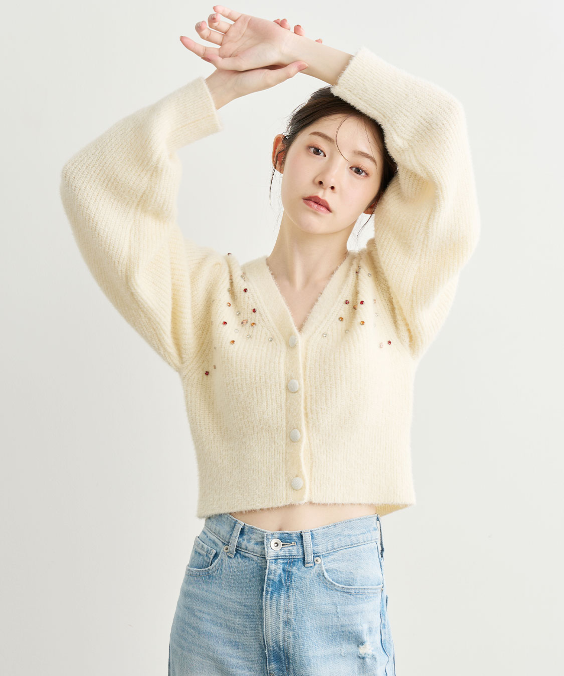 ビジューニットカーディガン｜PETAL ONLINE（ペタルオンライン）