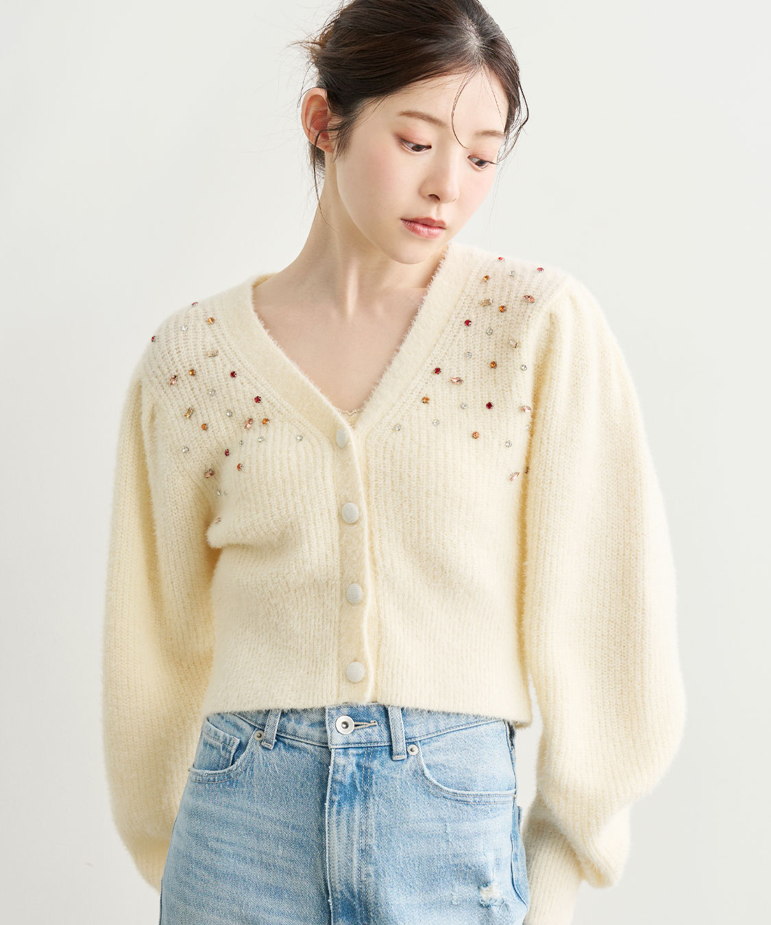 ビジューニットカーディガン｜PETAL ONLINE（ペタルオンライン）