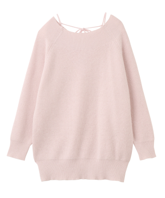 ラクーン混ニットミニワンピース