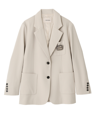 ワッペン付きテーラードジャケット