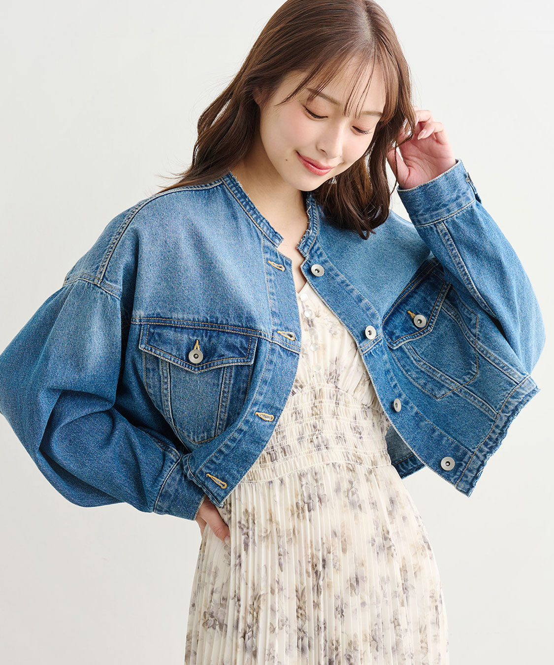 NO.86K Gジャンリメイク リメイク風ノーカラーGジャン｜PETAL ONLINE（ペタルオンライン）