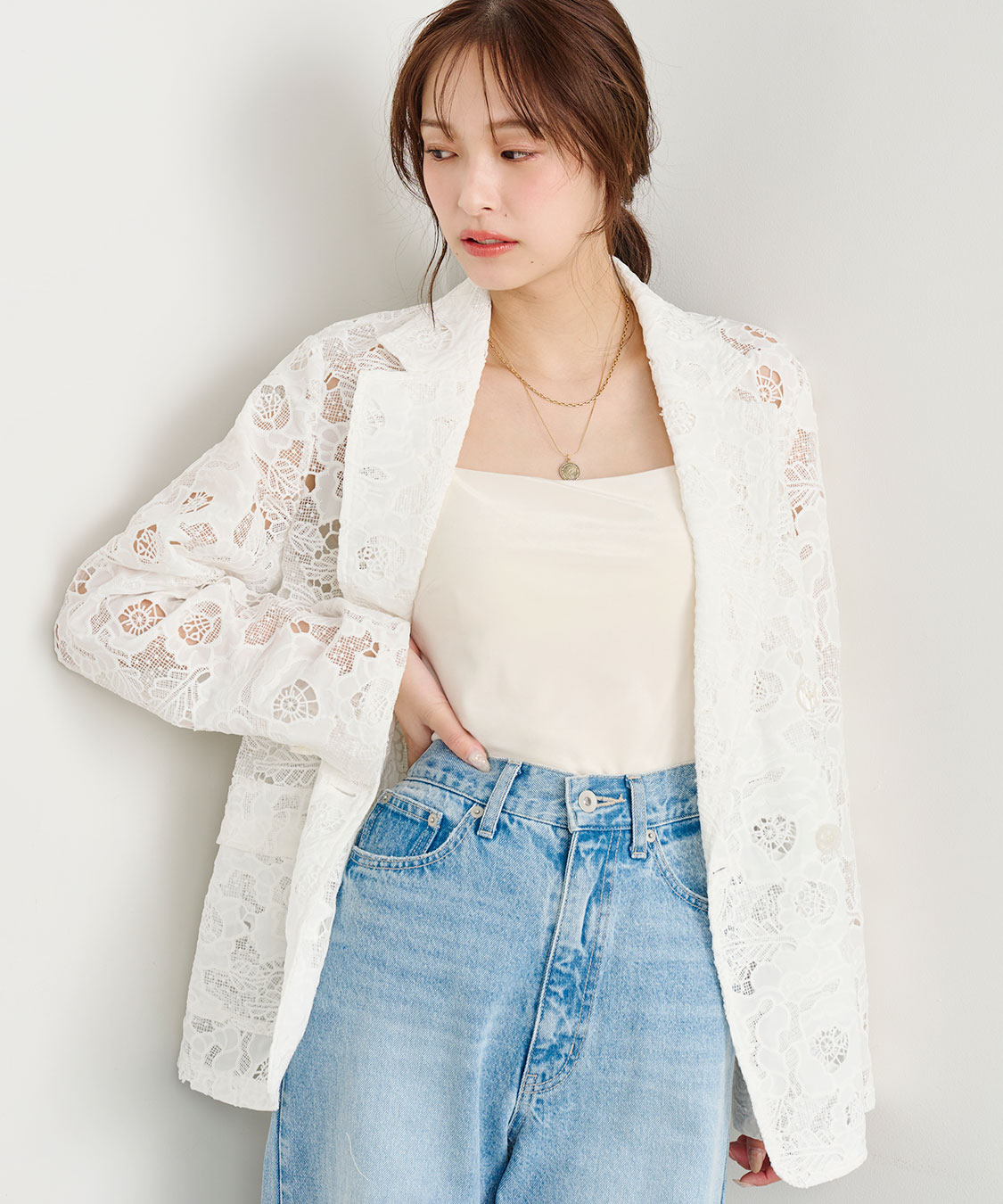 LILLIAN CARAT レースカラーテーラードジャケット 9.jpg