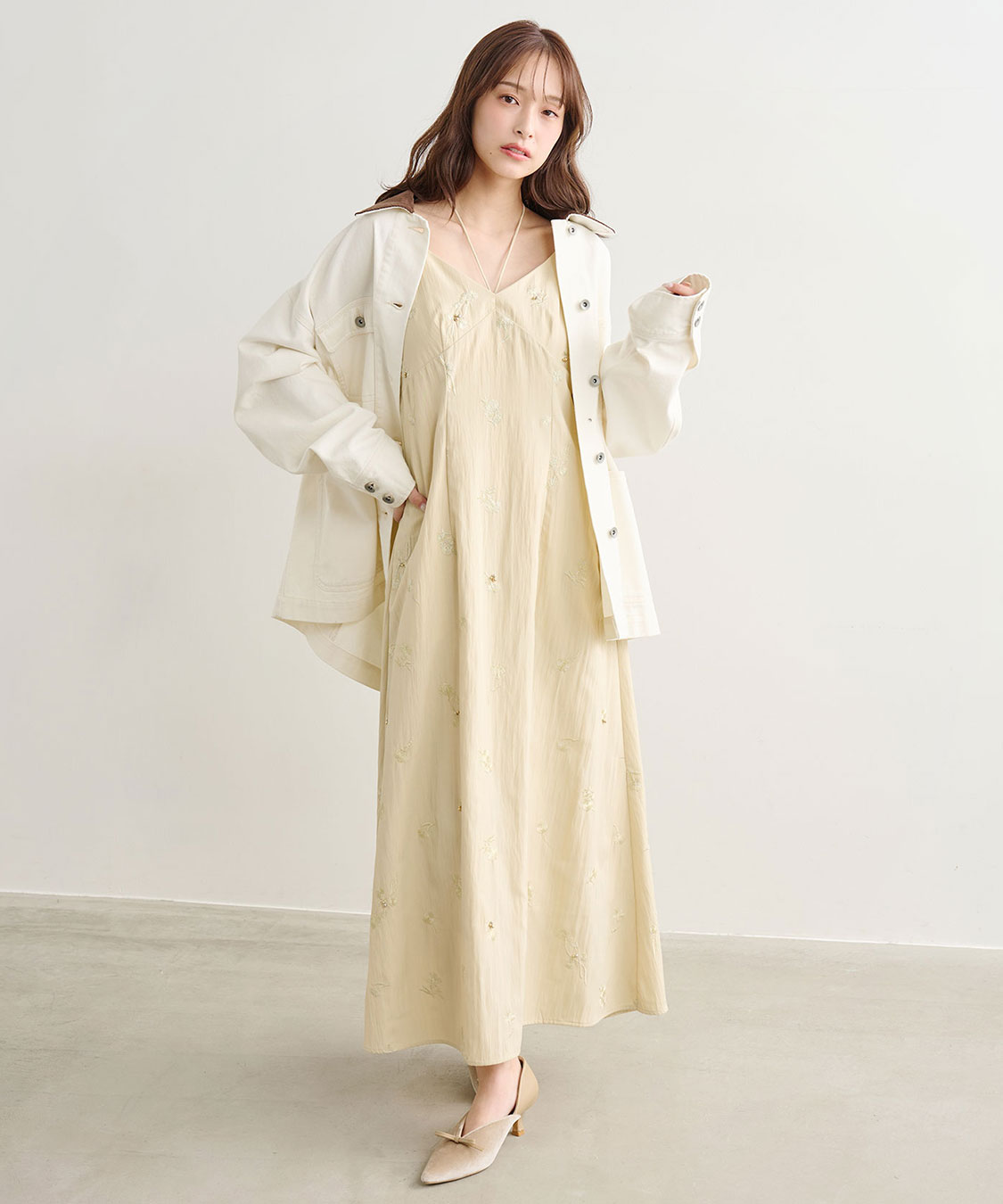 monoha フラワーキャミワンピース フラワージャガードキャミワンピース[品番：AMTW0005155]｜JUNOAH