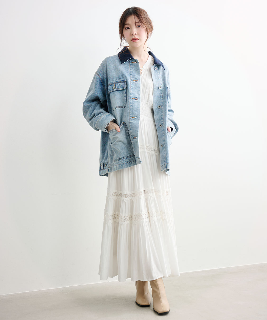 ラッフルレーストリムワンピース｜PETAL ONLINE（ペタルオンライン）