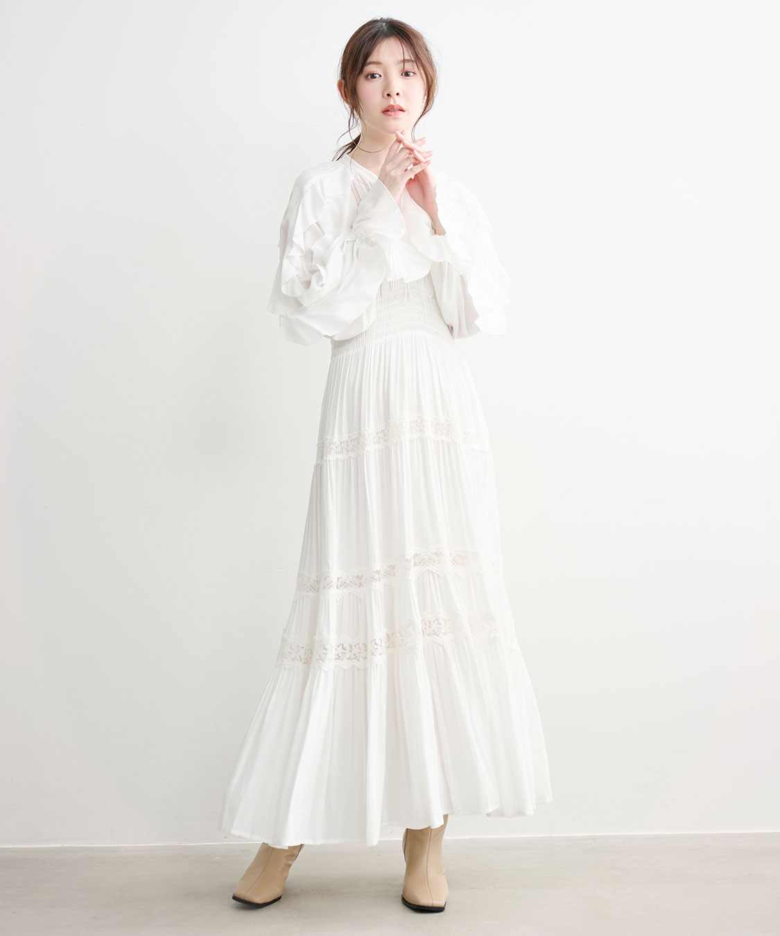 ラッフルレーストリムワンピース｜PETAL ONLINE（ペタルオンライン）