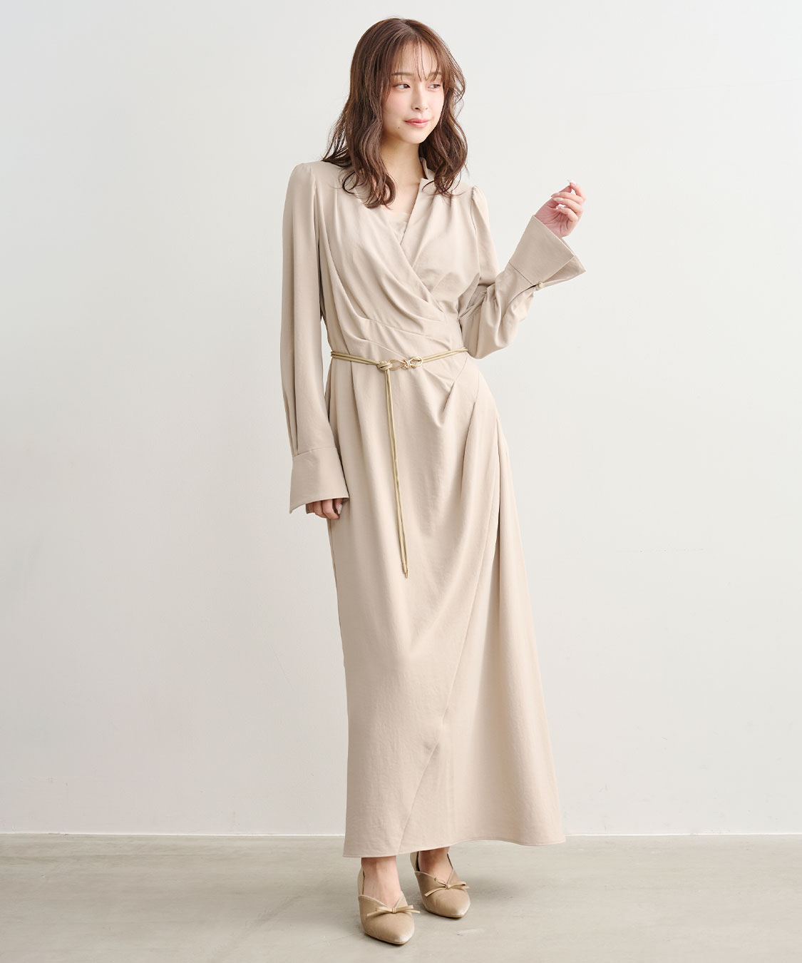 カシュクールドレープワンピース｜PETAL ONLINE（ペタルオンライン）