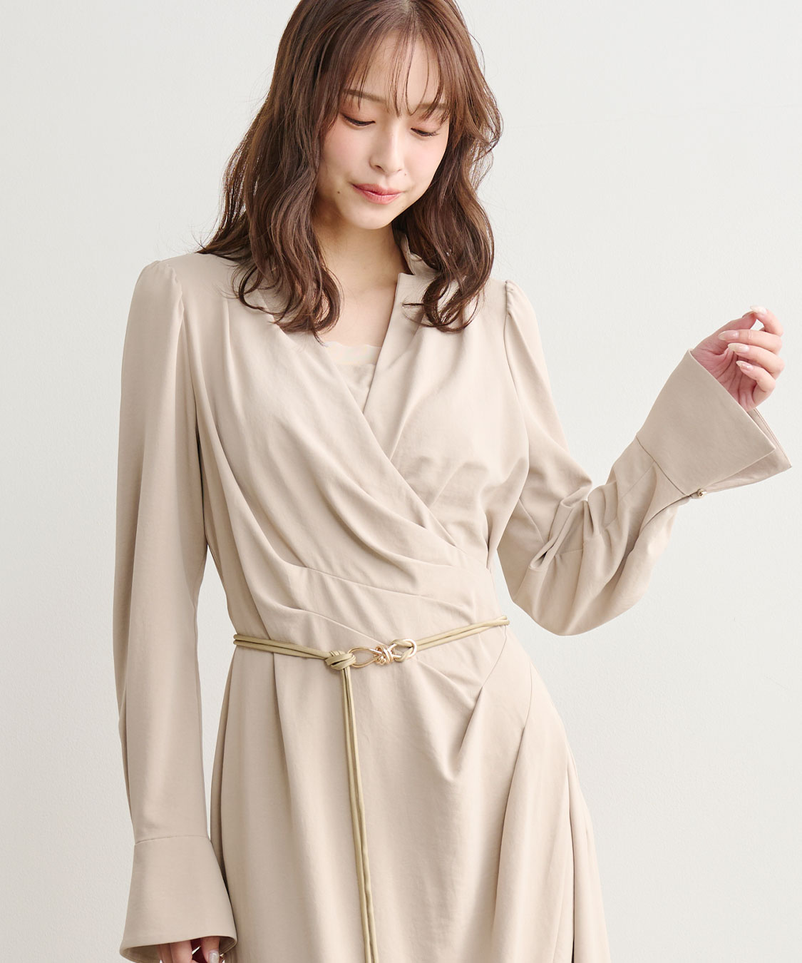 カシュクールドレープワンピース｜PETAL ONLINE（ペタルオンライン）