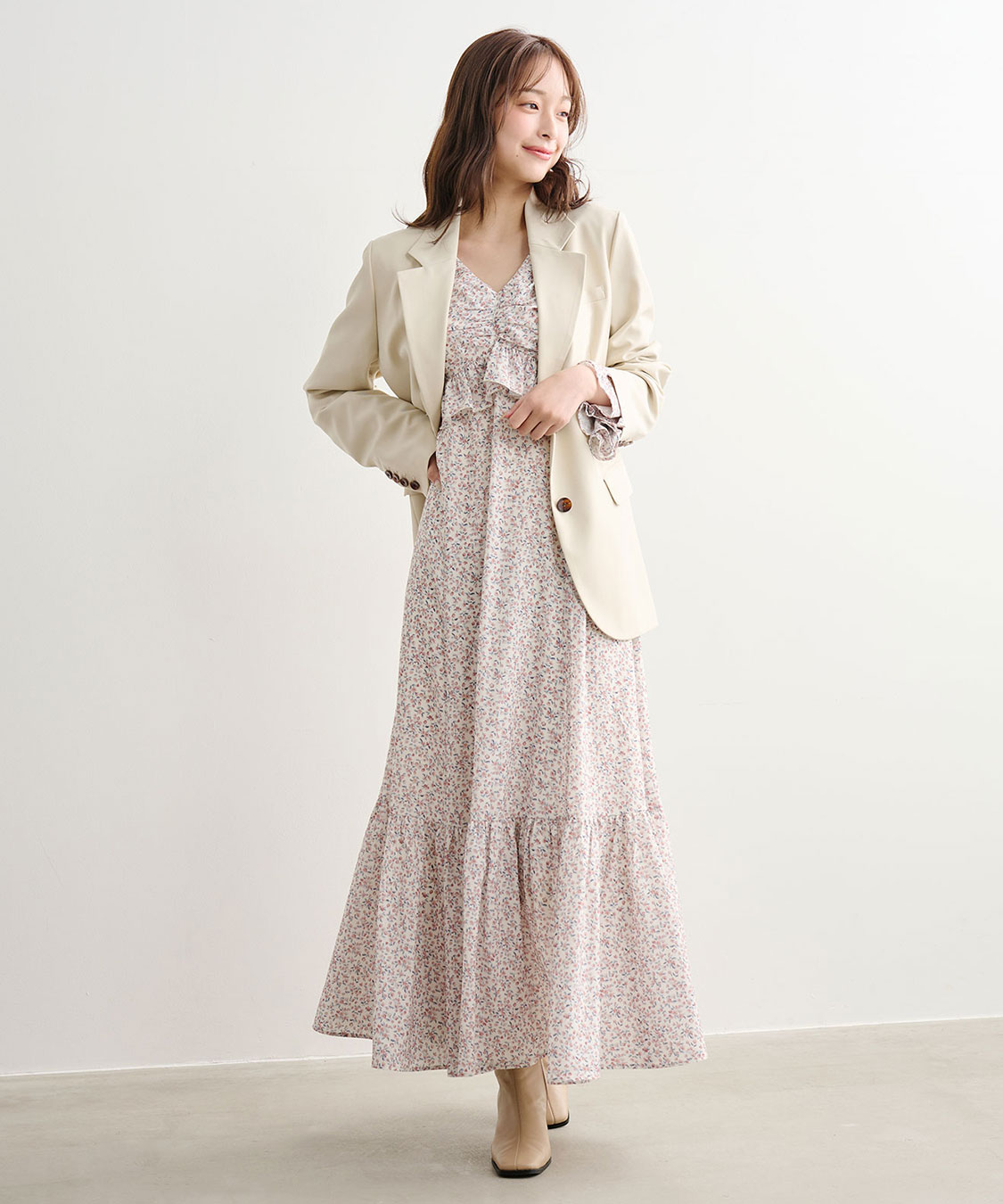 COCO DEAL フラワープリント ワンピース ココディール（COCO DEAL） 土日も即日発送/COCODEAL ショルダー