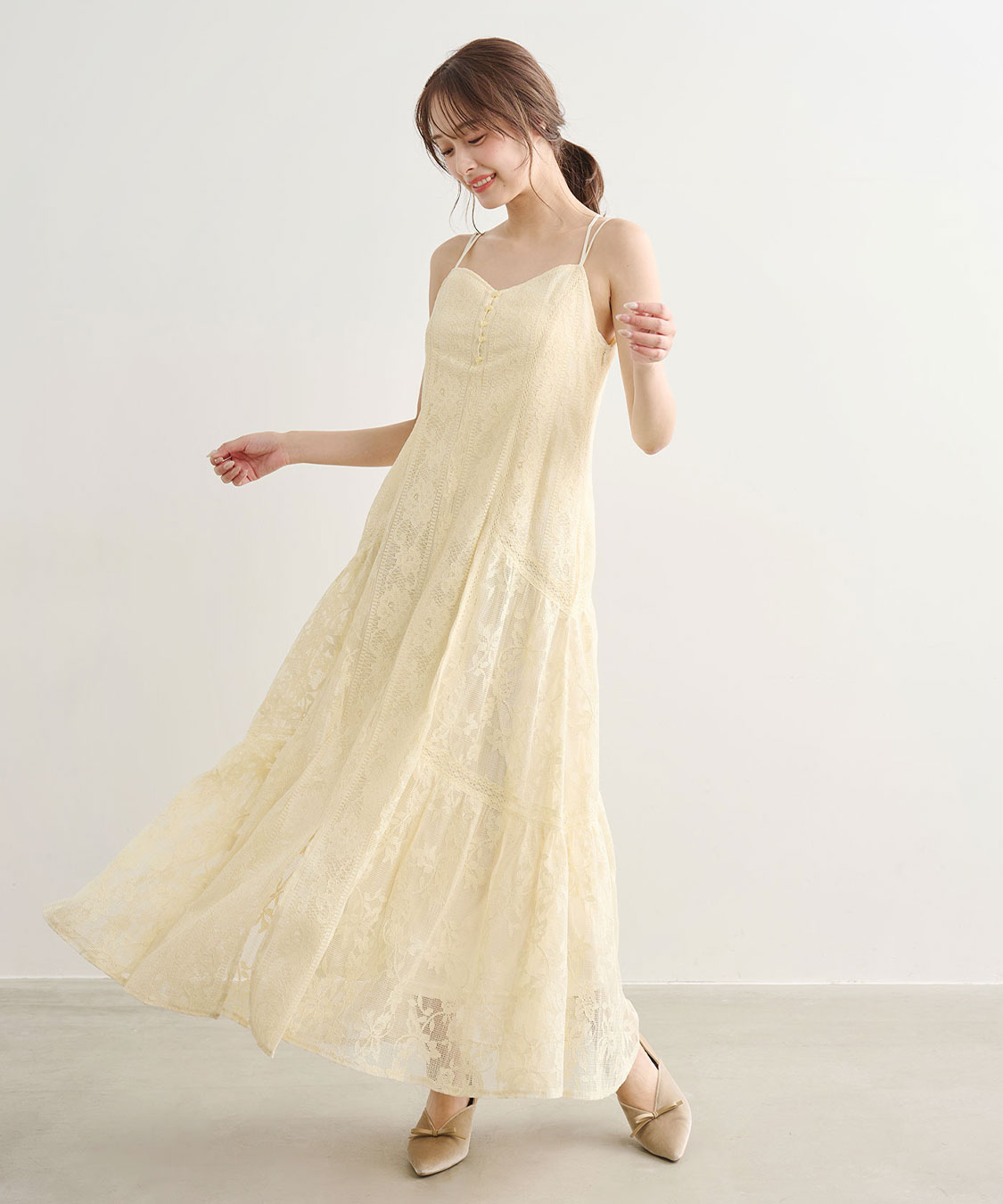 レースティアードキャミワンピース｜PETAL ONLINE（ペタルオンライン）