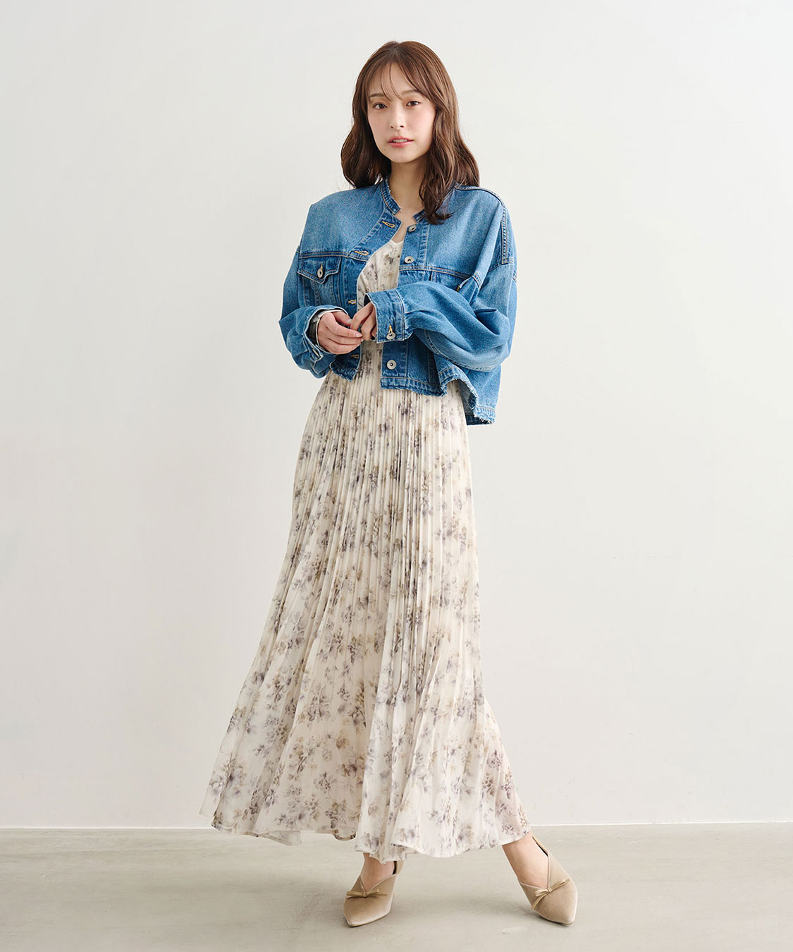 フラワープリントプリーツワンピース｜PETAL ONLINE（ペタルオンライン）