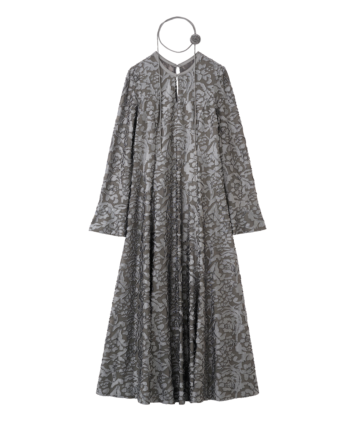 コサージュチョーカー付きオパールメッシュワンピース｜PETAL ONLINE