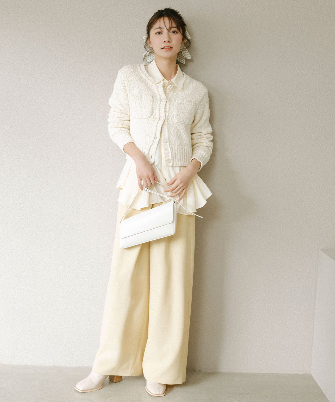 ベルトディテールアシメワイドパンツ｜PETAL ONLINE（ペタルオンライン）