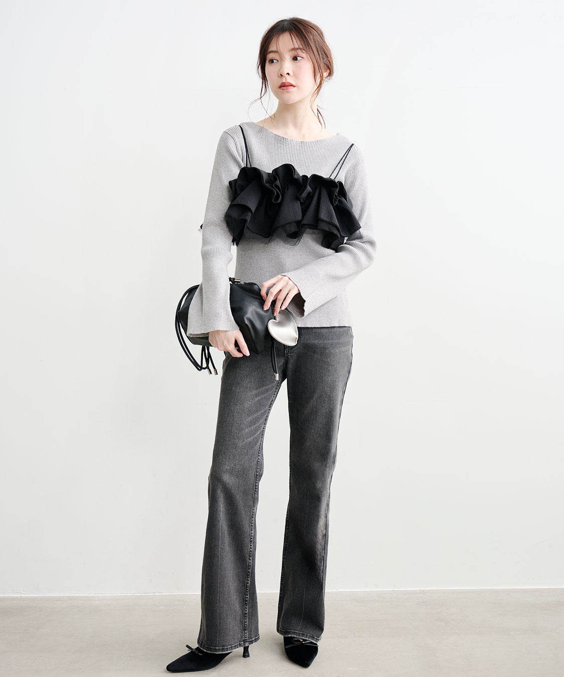 パンツ COCO スーパーストレッチデニムフレアパンツ｜PETAL ONLINE（ペタルオンライン）