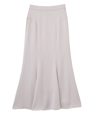 カーブ切り替えサテンマーメイドスカート