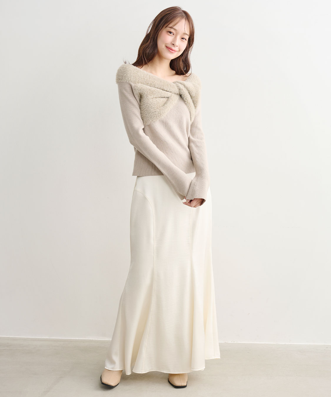 Rozen Kavalier オッズオン 切り替え ロングマーメイドスカート カーブ切り替えサテンマーメイドスカート｜PETAL ONLINE（ペタル