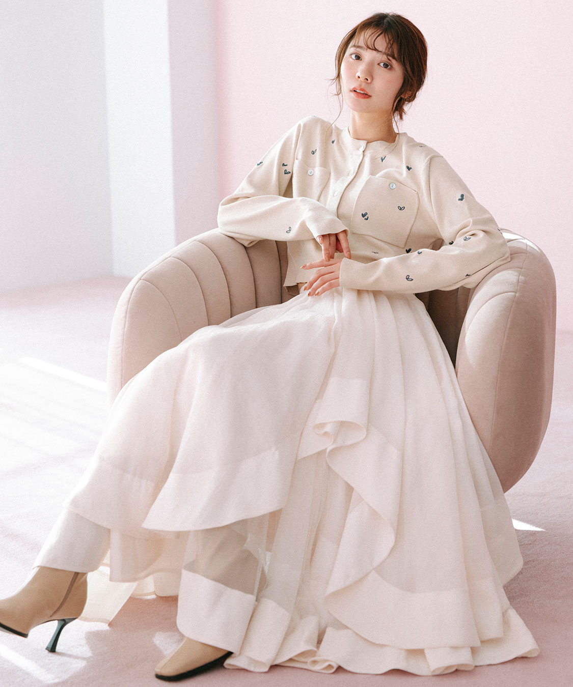 今季大注目】ウェーブフレアオーガンジースカート｜PETAL ONLINE