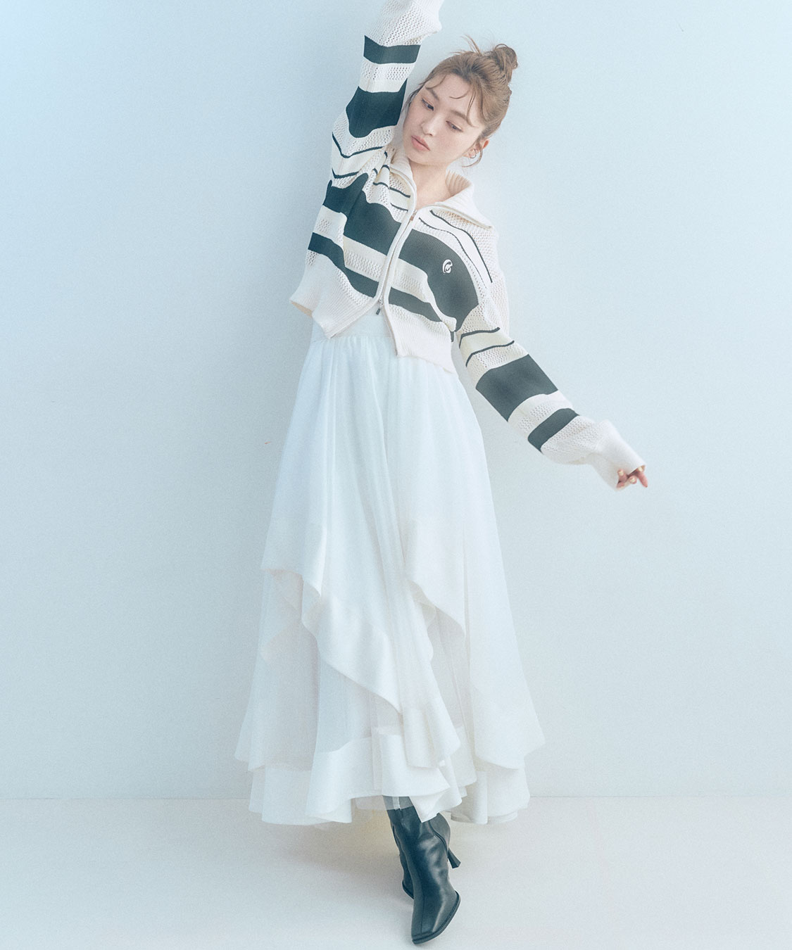 ウェーブフレアオーガンジースカート｜PETAL ONLINE（ペタルオンライン）