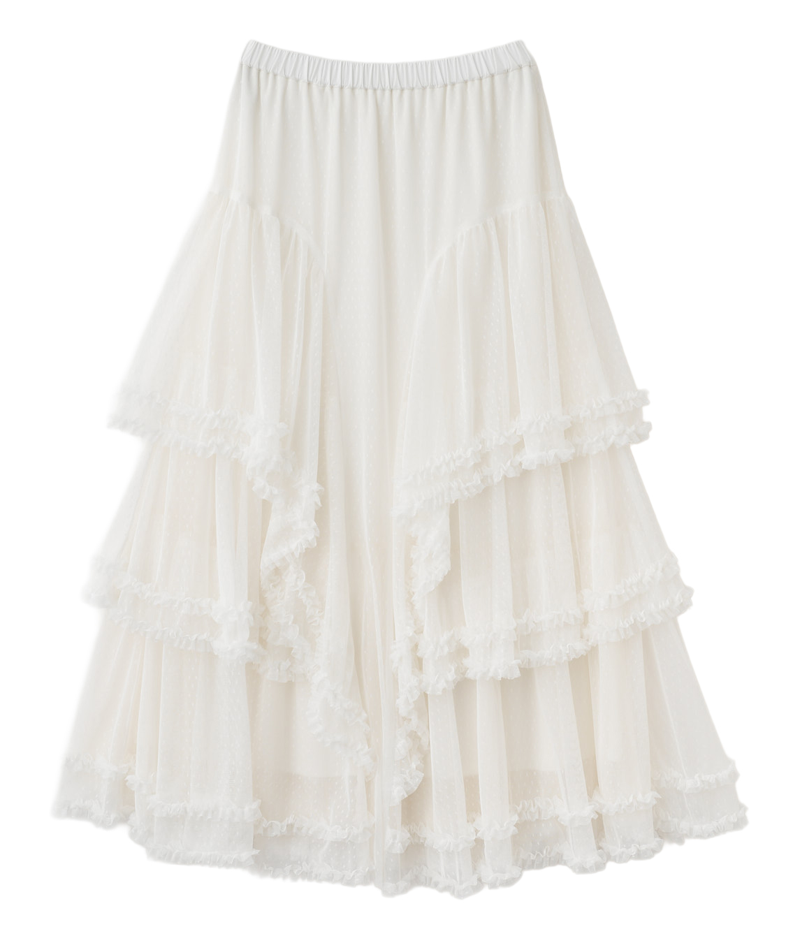 ドットチュールティアードフレアスカート｜PETAL ONLINE（ペタル