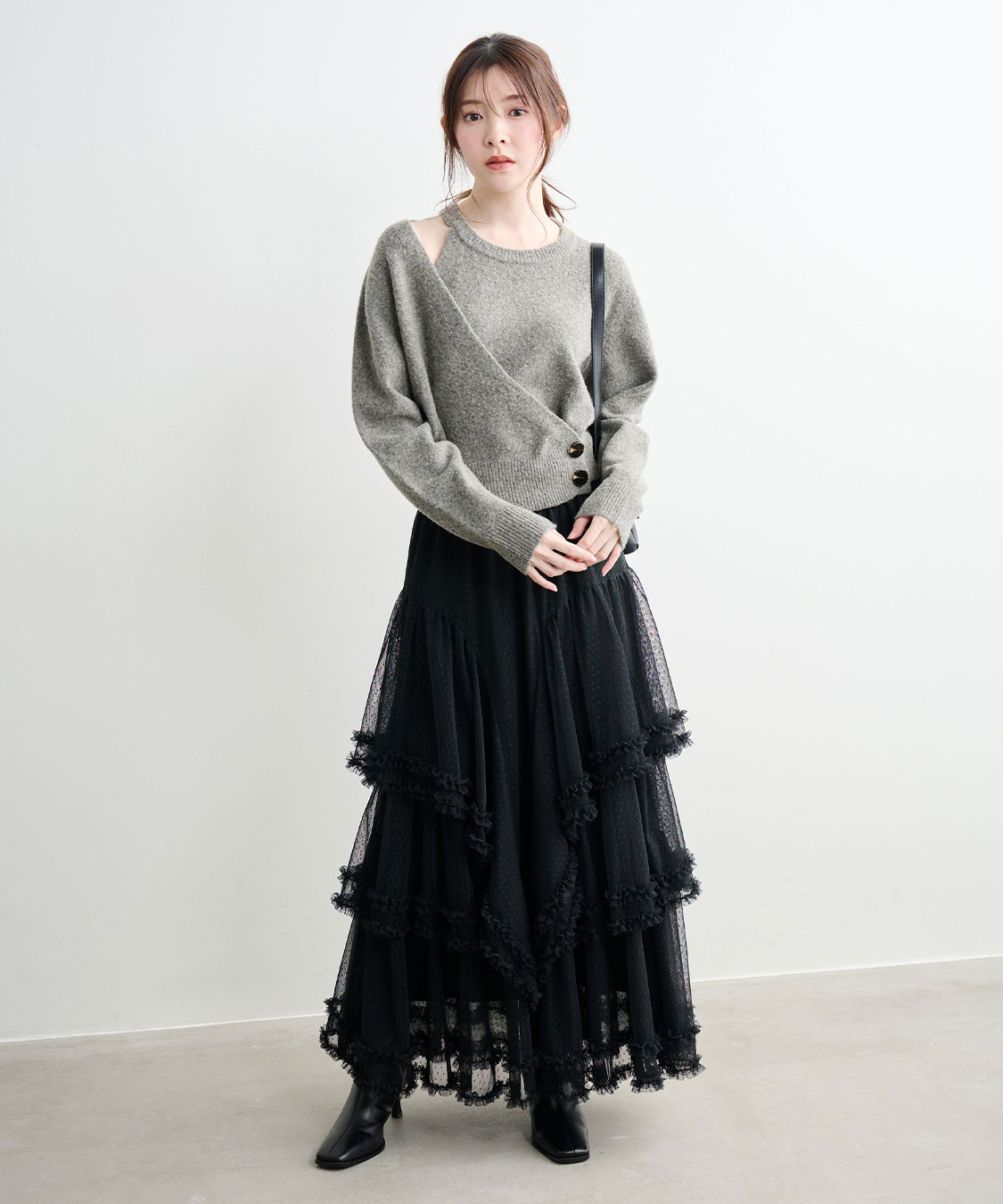 COCO DEAL ドットチュールティアードフレア ドットチュールティアードフレアスカート｜PETAL ONLINE（ペタル