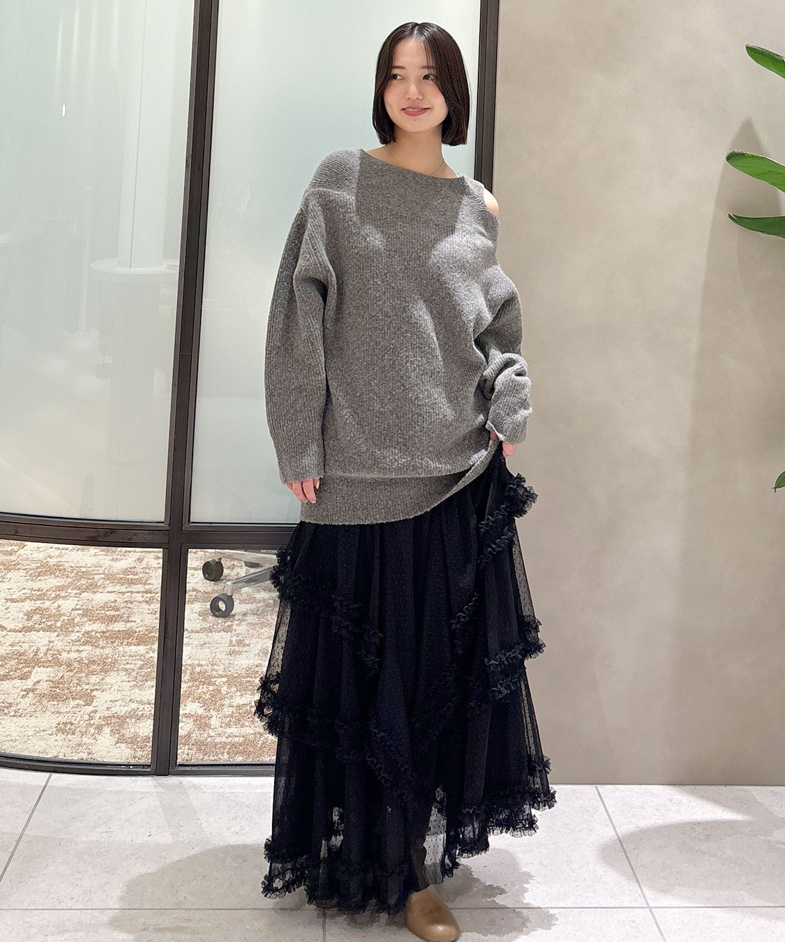 ブラックM完売 ココディール 新品タグ付 ドットチュールティアードフレアスカート ドットチュールティアードフレアスカート｜PETAL ONLINE（ペタル