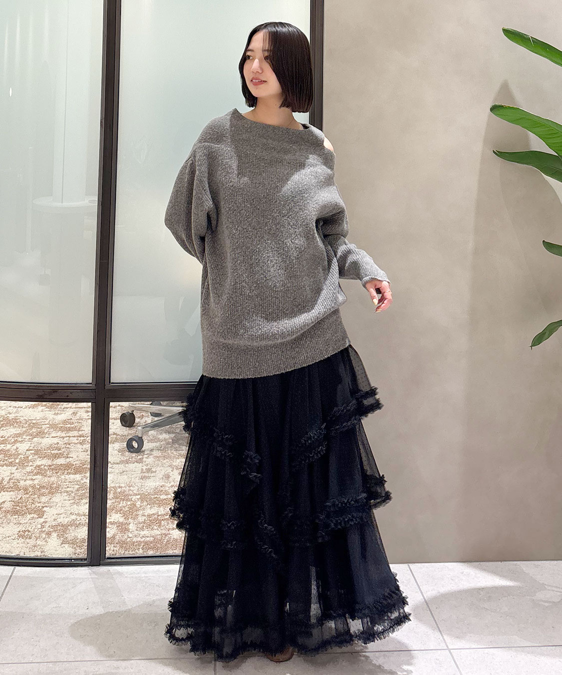 ドットチュールティアードフレアスカート｜PETAL ONLINE（ペタル