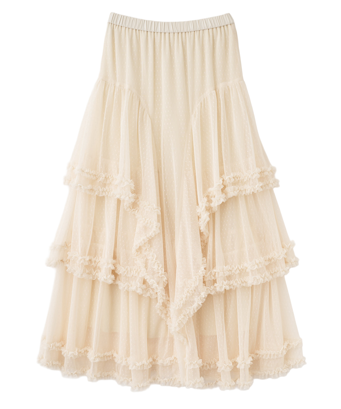 ドットチュールティアードフレアスカート｜PETAL ONLINE（ペタル