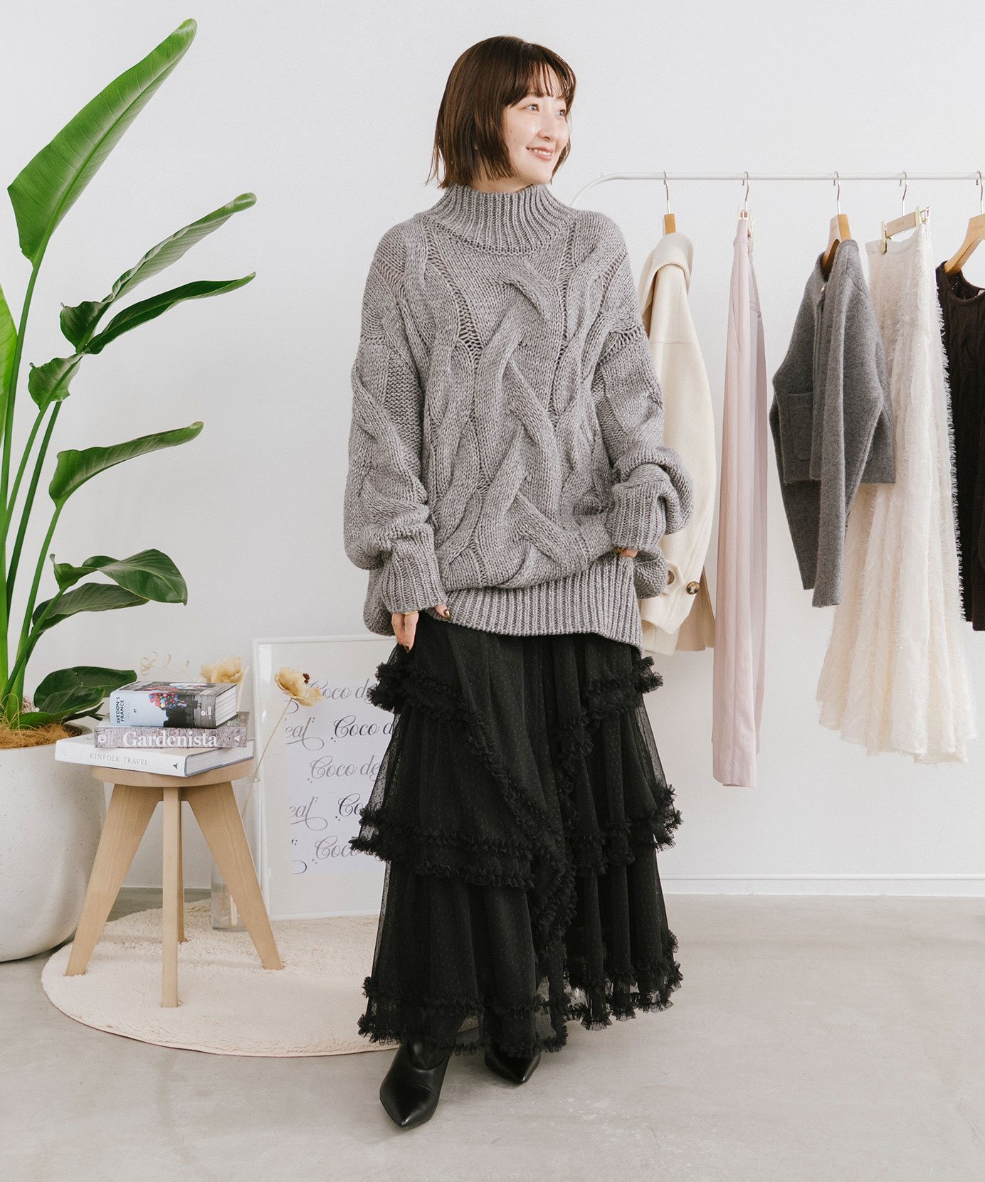 ドットチュールティアードフレアスカート｜PETAL ONLINE（ペタル