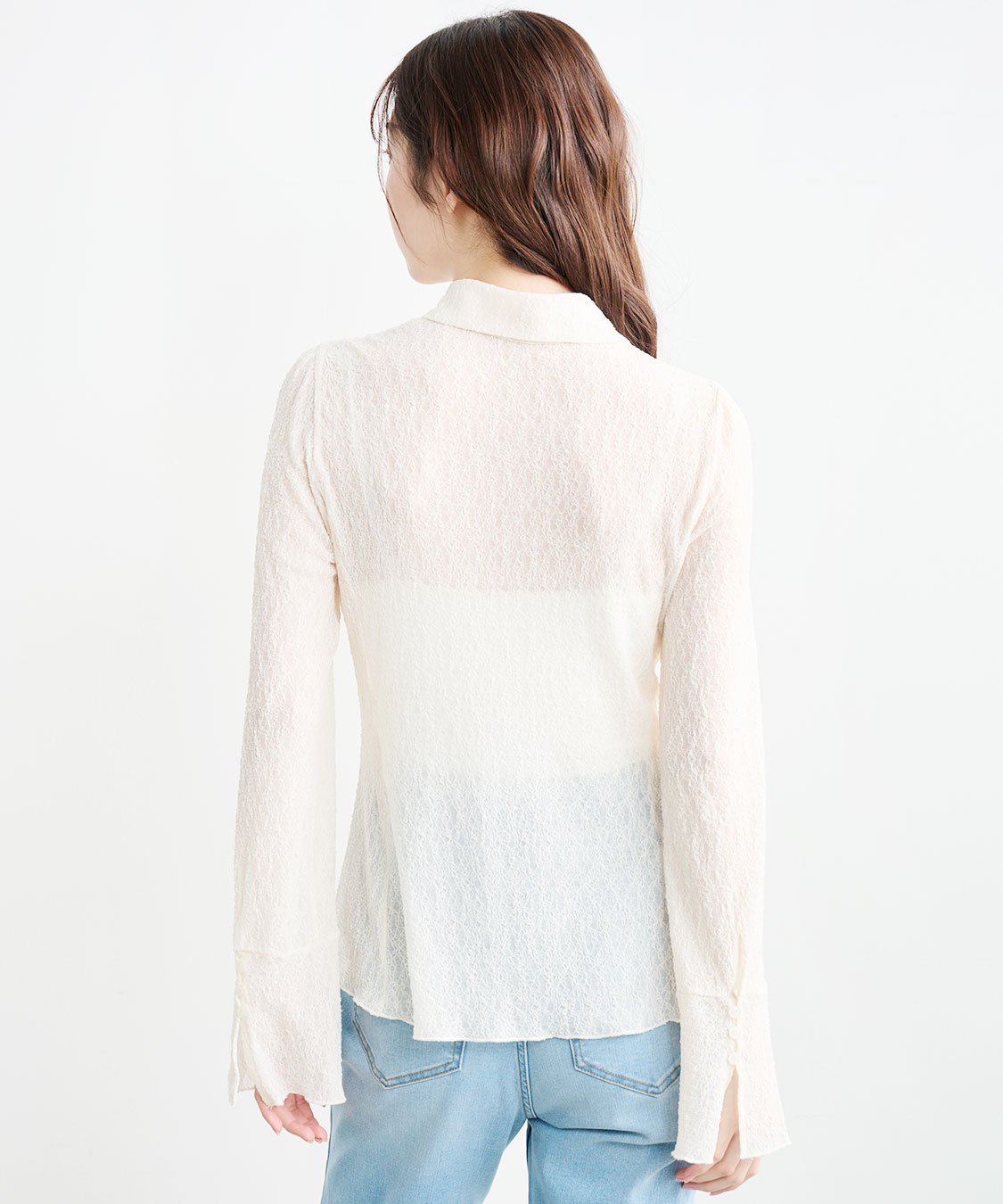 ストレッチレースシャツブラウス｜PETAL ONLINE（ペタルオンライン）