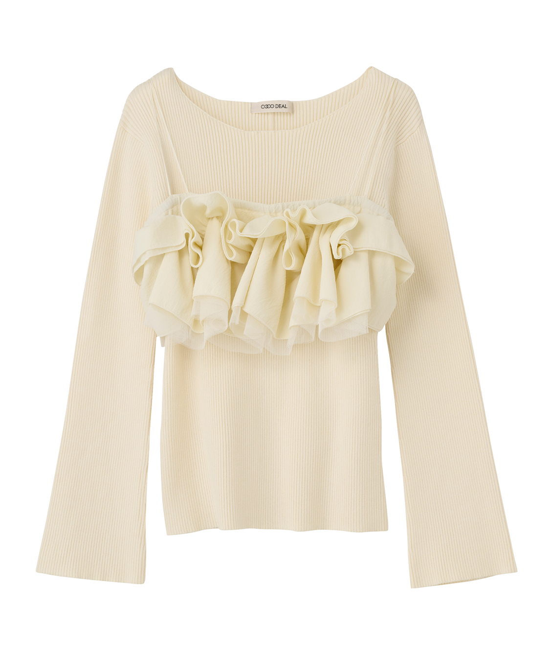 フリルビスチェレイヤードリブニット｜PETAL ONLINE（ペタルオンライン）