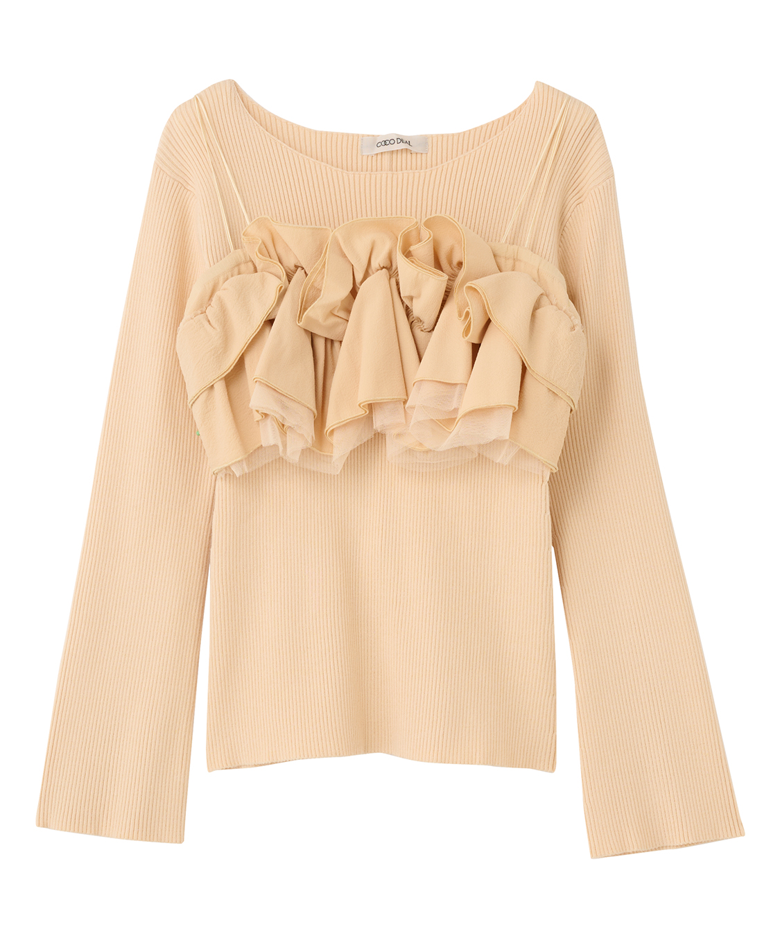 フリルビスチェレイヤードリブニット｜PETAL ONLINE（ペタルオンライン）