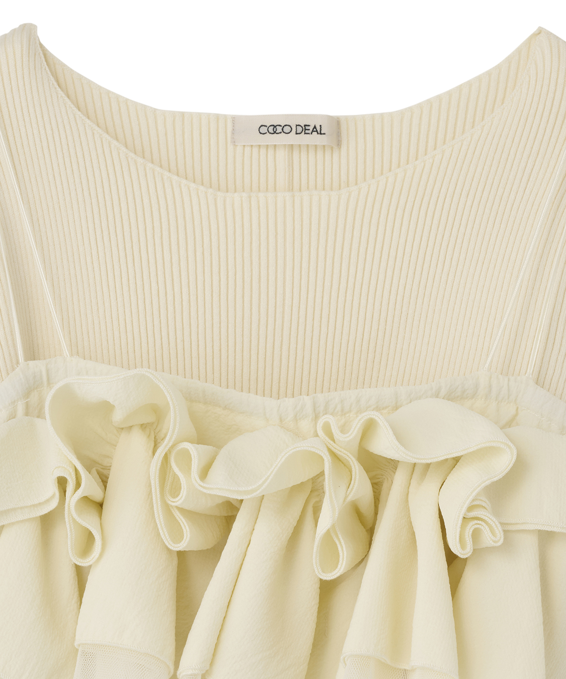 フリルビスチェレイヤードリブニット｜PETAL ONLINE（ペタルオンライン）